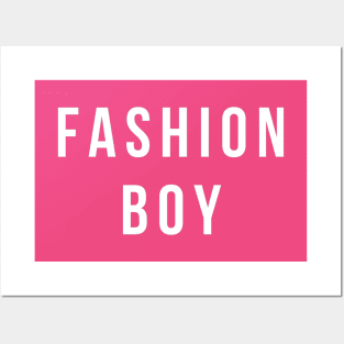 Fashion Boy White Text Posters and Art